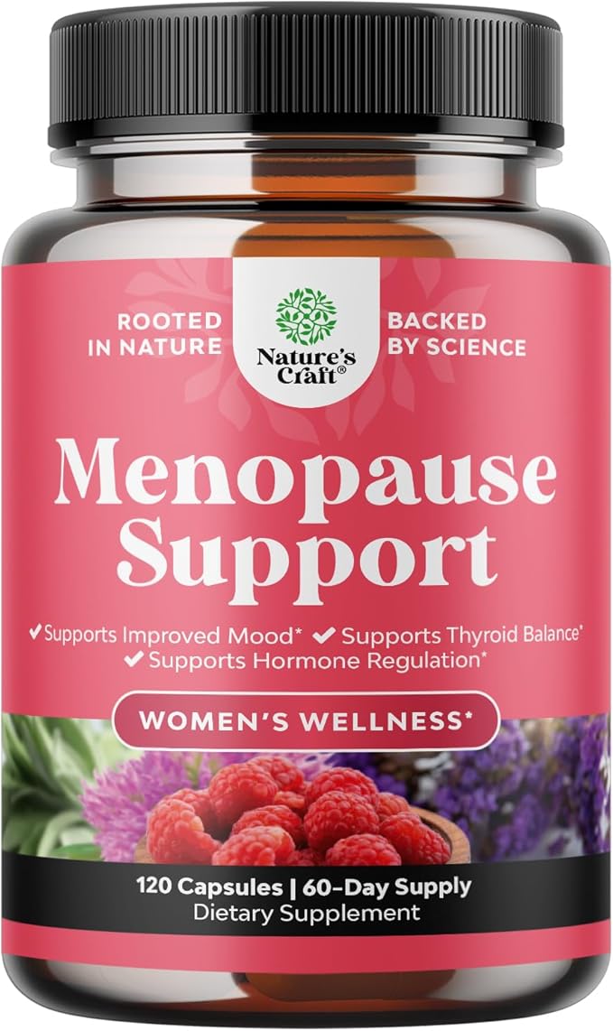 Complete Herbal Menopause Supplement for Women - Multibenefit Menopause Relief Hormone Balance for Women for Night Sweats Mood and More with Dong Quai Vitex Chaste Berry and Black Cohosh 60 Servings