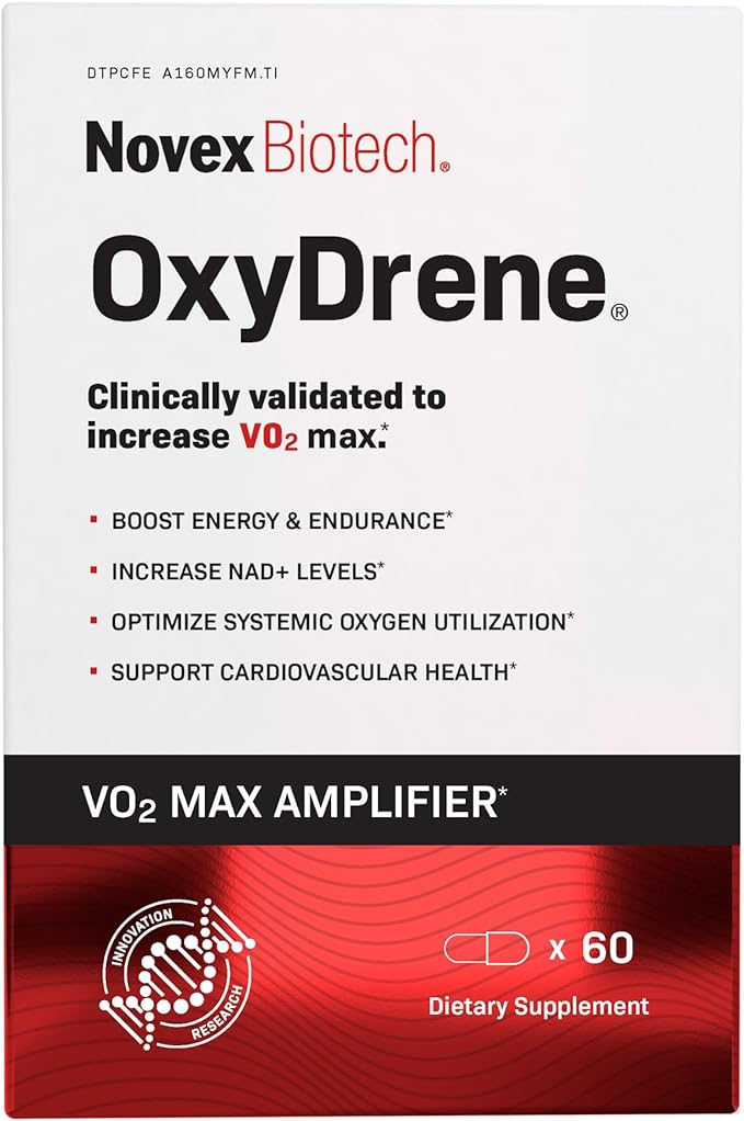 Novex Biotech Oxydrene NAD+ Enhancer - Natural Supplement Promoting Metabolism and Cardiovascular Support for Men and Women - (60 Capsules)