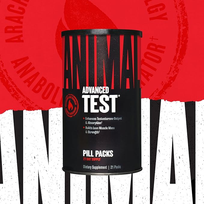 Animal Test Testosterone Booster for Men - Male Enhancing Supplement Libido Booster for Strength Athletes & Bodybuilders to Increase Stamina, Endurance, Muscle Growth, All-in-One Packs – 21 Day Cycle