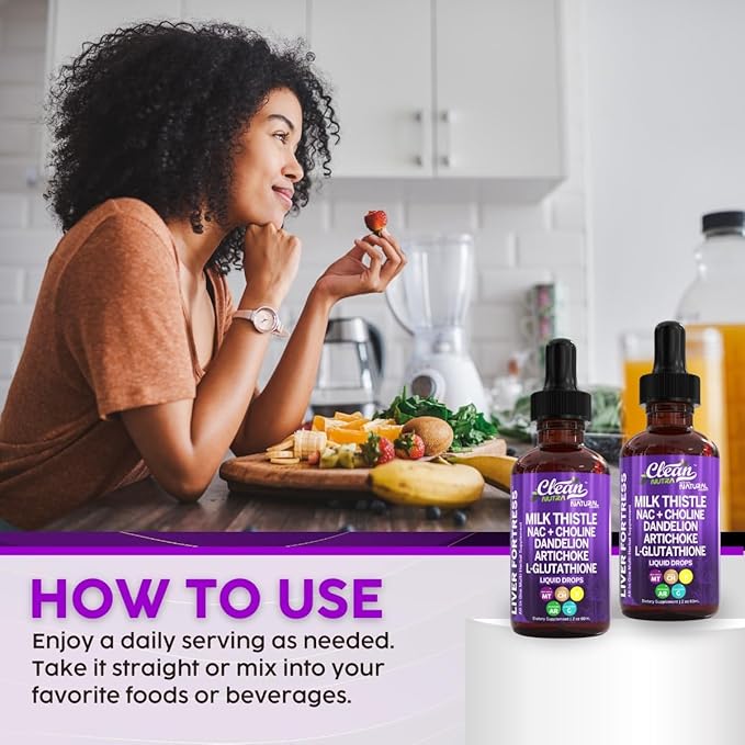 Milk Thistle NAC Liver Cleanse Detox & Repair Supplement Liver Support Liquid Drops with Dandelion Extract, Artichoke, Chanca Piedra, Beet Root, Choline, L-Glutathione, Ginger, Burdock, Schisandra
