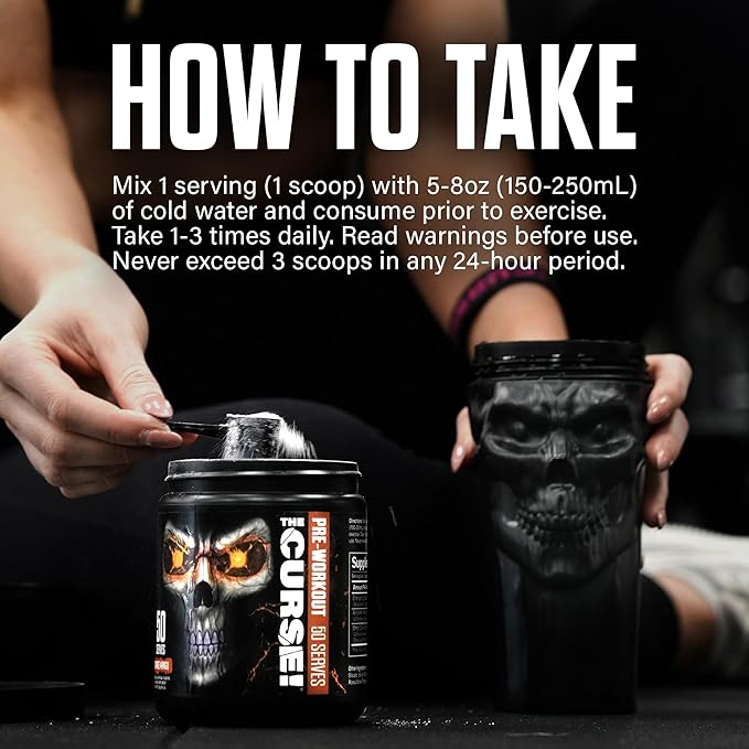 JNX SPORTS The Curse! Pre Workout Powder - Dark Grape 30 Servings | Preworkout: Boost Strength, Energy + Focus for Men & Women | Caffeine, Beta-Alanine, Creatine & L-Citrulline