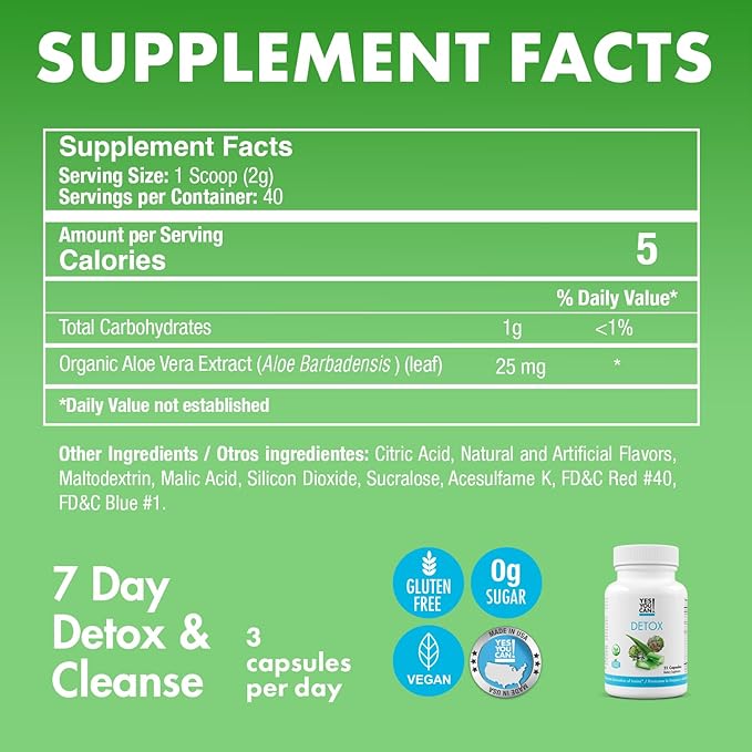 Yes You Can! Natural Detox Pills - Diuretic Cleanse with Electrolytes & Vitamins - Helps with Water Retention - Gluten-Free, 21 Capsules (2 Pack)