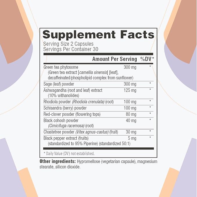 Menopause Supplements for Women - All Stage Meno Relief for Hot Flashes - Women's Hormone Support - Complete Menopause Relief - Menopause Support for Over 50 - Happy Natural Harmony Formula - 3 Pack