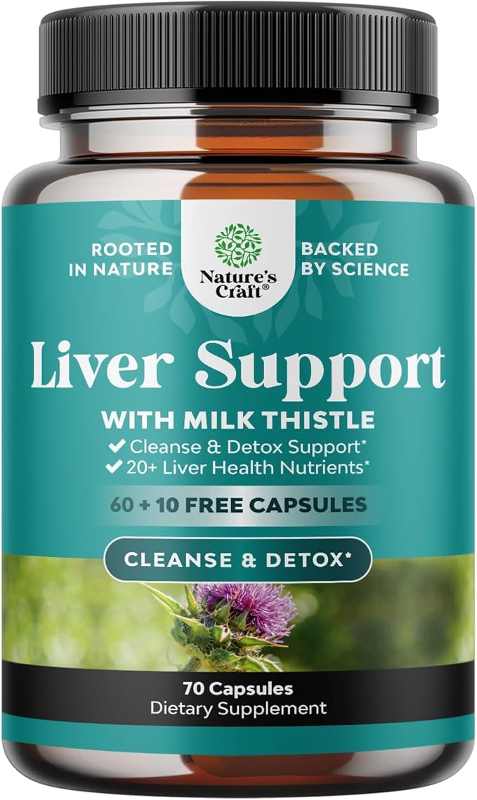 Liver Cleanse and Detox & Repair Formula - Herbal Liver Support Supplement with Milk Thistle Dandelion Root & Artichoke Extract for Liver Health - Silymarin Milk Thistle Liver Detox Capsules