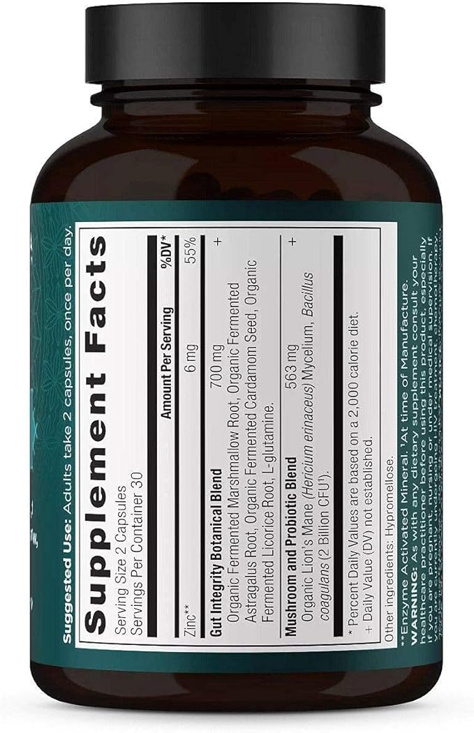 Gut Health Supplement by Ancient Nutrition Leaky Gut Capsules, 60ctFormulated with Licorice Root, Astragalus, Marshmallow, and L-Glutamine, Gluten Free, Paleo and Keto Friendly, 60 Ct