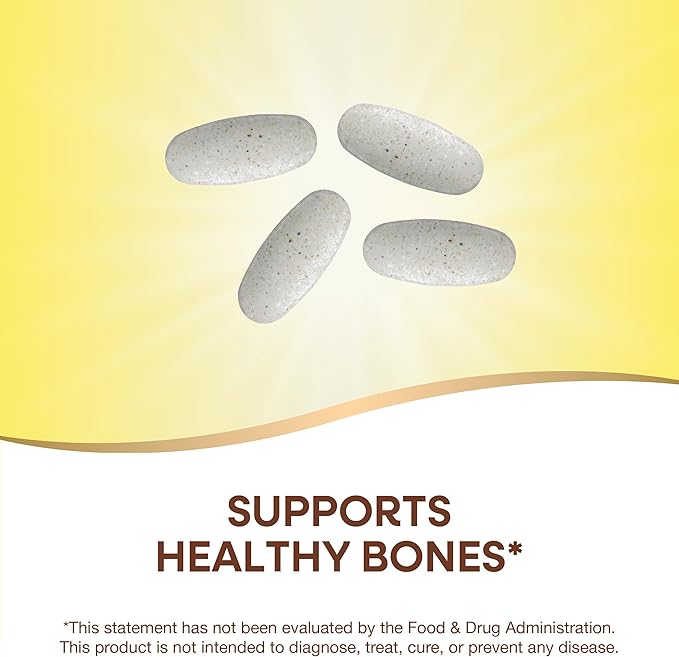Nature's Way Alive! Calcium Max Absorption, Bone Support*, Plant Source Calcium, Vitamin D3 & K2, Magnesium, 60 Tablets (Packaging May Vary)