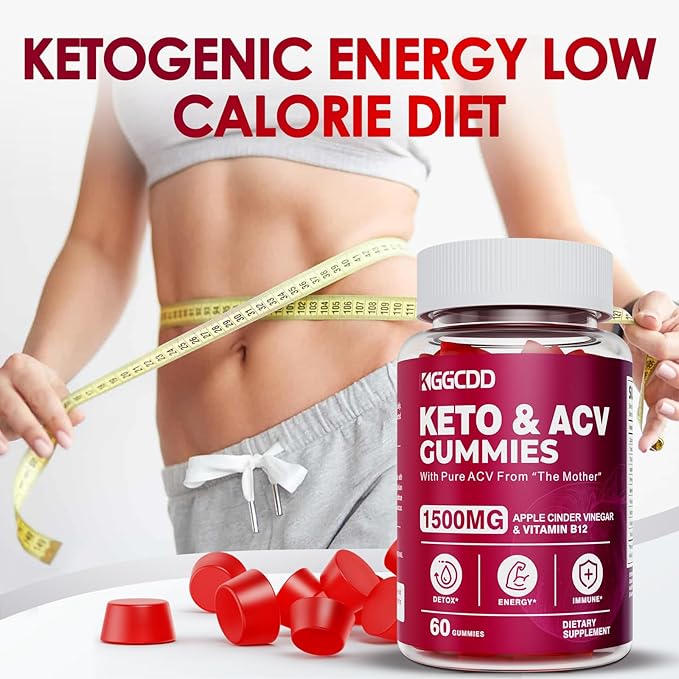 2 Pack Keto ACV Gummies Advanced Formula 1500MG Keto Gummies Apple Cider Vinegar Formulated with Pomegranate Beet Juice Powder B12 120 Gummys