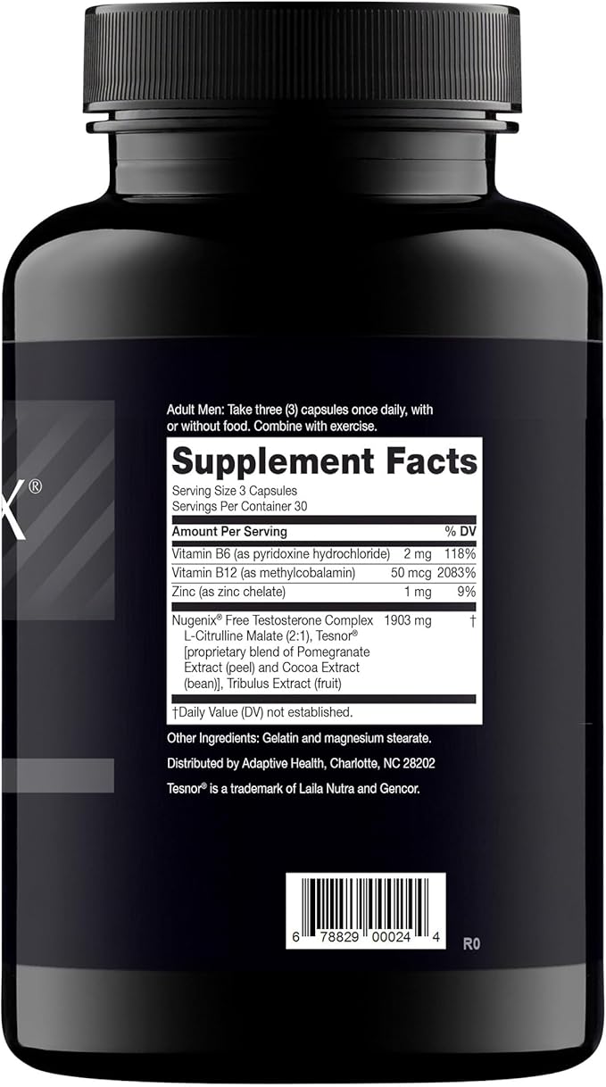 Nugenix T Boost - Free Testosterone Booster Supplement for Men, 90 Count
