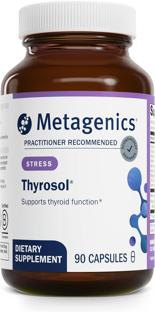 Metagenics Thyrosol Supplement - Supports Thyroid Health* - Supports Fatigue Relief* - with Iodine, Magnesium & More - Non-GMO & Gluten-Free - 90 Count
