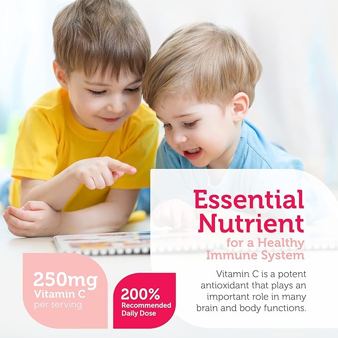 Zahler Junior C Advanced Chewable Vitamin C for Kids - Immune Support Kids Vitamins in Delicious Orange Flavor - Kosher Kids Vitamin C for Immunity - Vitamin C Chewable Antioxidant - (180 Count)