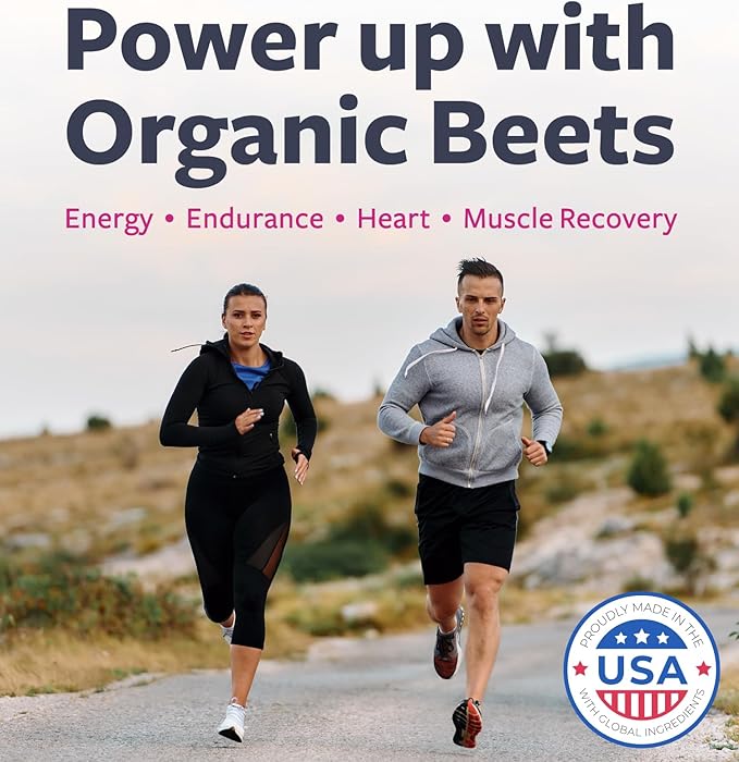 USDA Organic Beet Root Powder (120 Tablets) 1350mg Beets Per Serving with Black Pepper for Extra Absorption - Super Antioxidant and Nitrate Supplement for Athletic Performance and Stamina- No Capsules