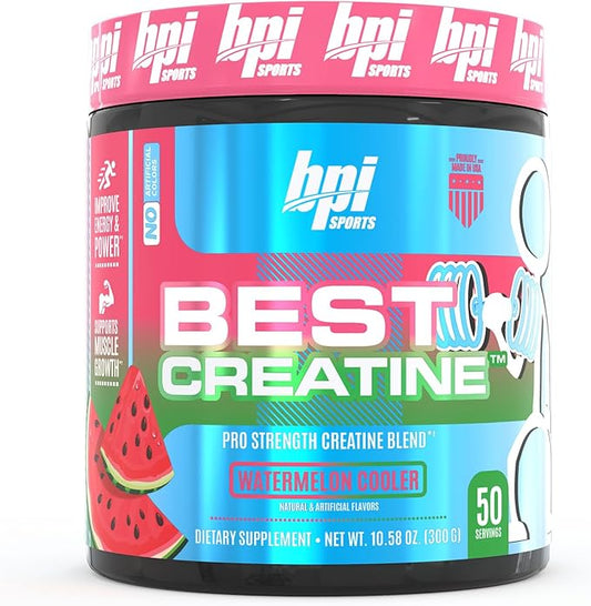 BPI Sports Best Creatine - Includes 6 Advanced Forms of Creatine - Supports Muscle Building and Post-Workout Recovery - Watermelon Cooler, 50 Servings