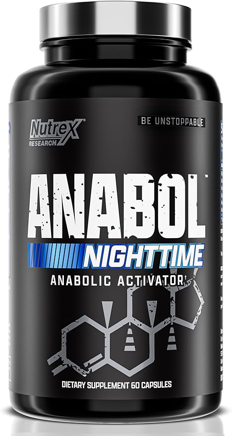 Anabol PM Nighttime Muscle Builder & Sleep Aid | Anabolic Muscle Building Supplement | Clinically Researched RIPFACTOR, Epicatechin & More | Post Workout Muscle Recovery & Strength – 60 Pills