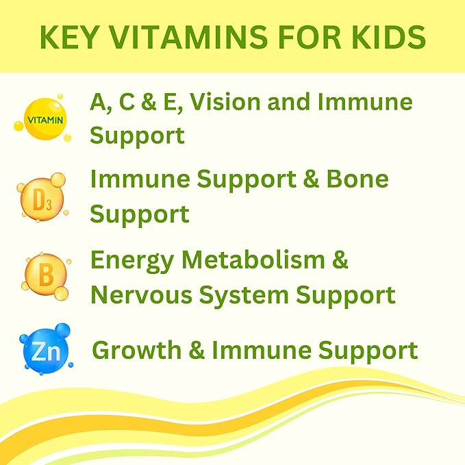 Greenfield Nutritions Kids Gelatin Free Halal Multivitamin Gummies - All Essential Halal Vitamins A, Bs, C, D, Iodine, Zinc for Immunity, Non-GMO, Children's Halal Vitamin Gummies (90 Count)