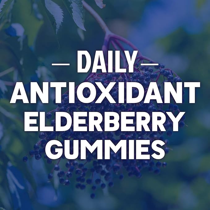 Immune Support Gummies - Powerful Sambucus Elderberry Gummies with Elderberry Extract, Zinc & Vitamin C Gummy, Max Potency Natural Vegan Immune Support Supplement for Adults & Children - 60 Gummies