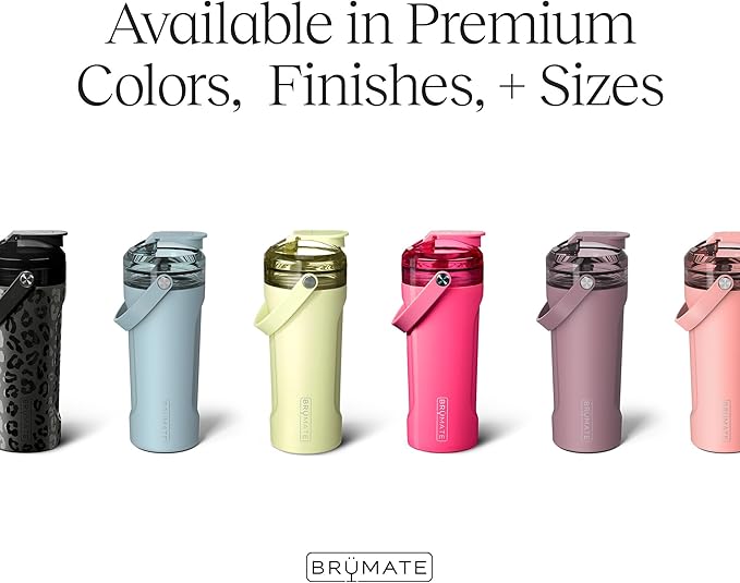 BrüMate MultiShaker Blender Shaker Bottle | 100% Leakproof Insulated Stainless Steel Shaker Bottle | Protein Shaker Bottle, and Pre Workout Bottle for the Gym | 26oz (Matte Navy)