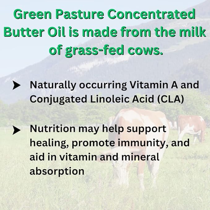Green Pasture Butter Oil/Fermented Cod Liver Oil Blended Gel - 6.4 oz.- Vitamin A & D- EPA - DHA - Omega Fatty Acids (Cinnamon) (Cinnamon)