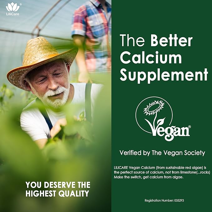 (2 Pack) Plant Based Calcium Supplement 600mg with Vitamin D3 K2, Zinc for Bone Strength, Sustainably Sourced Algae Calcium Magnesium 2:1 Ratio, Sugar Free Calcium Gummies 70+ Trace Minerals, Vegan