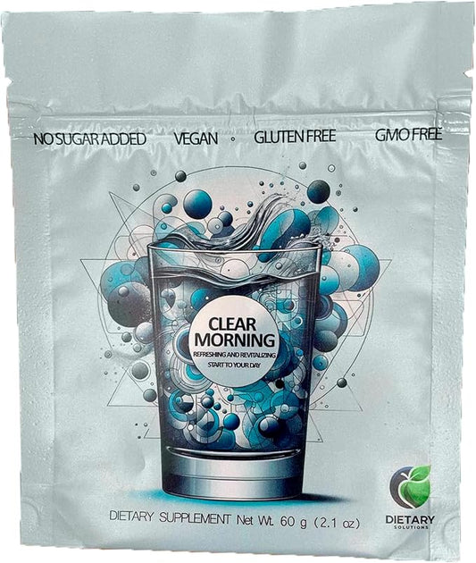 Clear Morning - Revolutionary After-Drinking Recovery Mix | Magical Morning Wellness Formula & Hydration Support | Detox with Silicon Dioxide