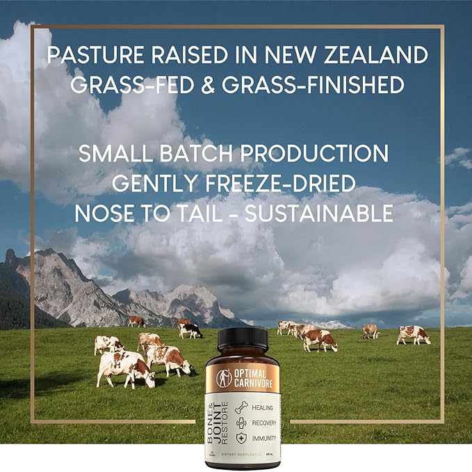 Grass Fed Bone Marrow Supplement & Bovine Tracheal Cartilage, Bone Restore & Joint Health Supplement, Joint Support Supplement, Bone Strength and Bone Fracture Supplement