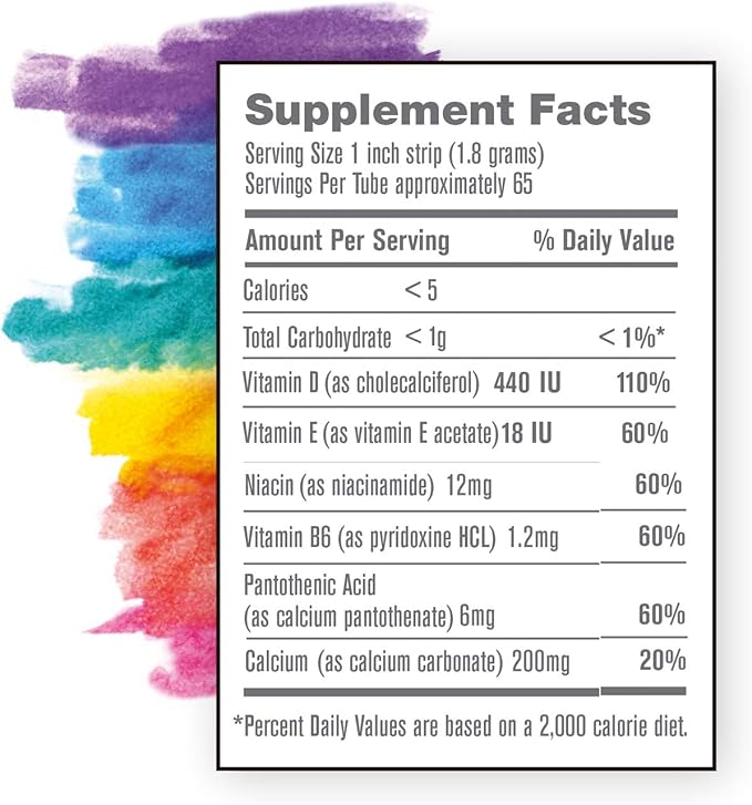 Kids Toothpaste with Daily Multivitamins B3, B5, B6, D, E, Xylitol, Calcium, Fluoride Free, Fresh Breath, Fights Tarter, Anti-Cavity, Safe to Swallow, 4.1oz, Bubble Gum Flavor, 4-Pack