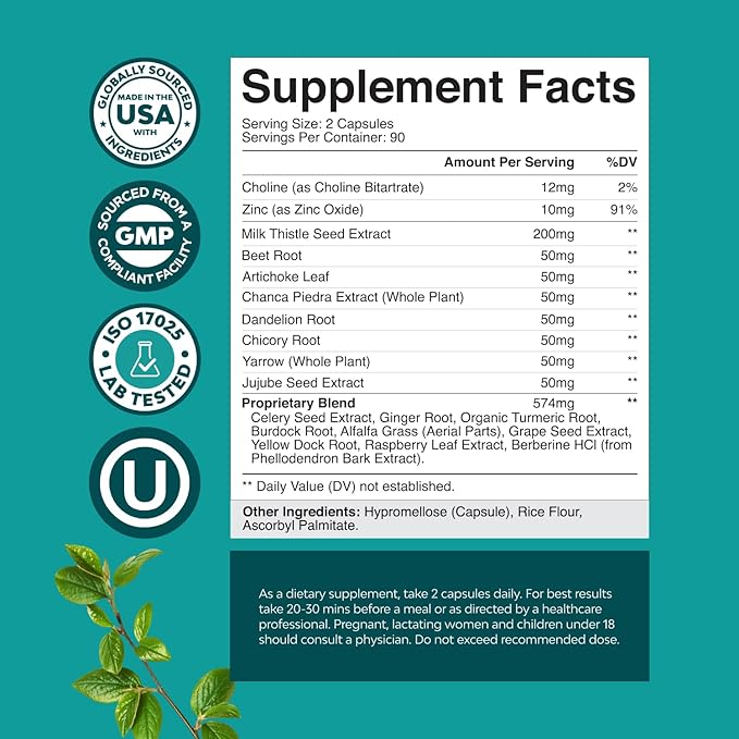 Liver Cleanse Detox & Repair Formula - Herbal Liver Support Supplement with Milk Thistle Turmeric Dandelion Root & Artichoke Extract for Liver Health - Silymarin Milk Thistle Liver Detox Capsules 180