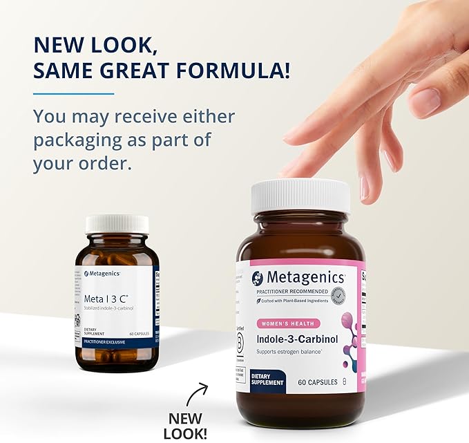 Metagenics Meta Indole-3-Carbinol- 150 g Indole-3-Carbinol - Supports Estrogen Hormone Balance* - Metabolic Supplement - Vegetarian & Gluten-Free - 60 Capsules