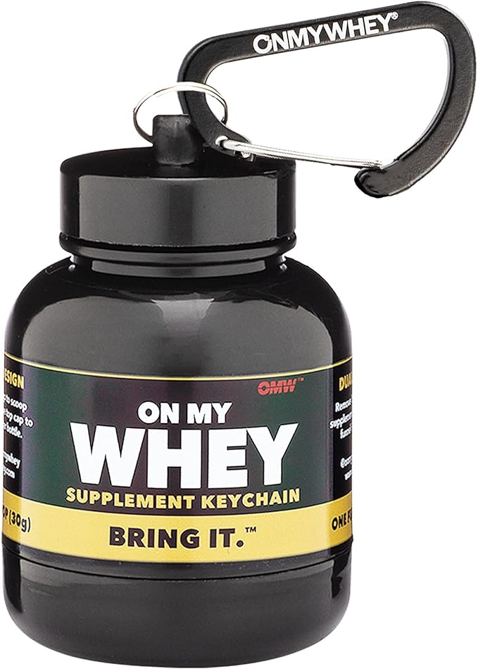 Protein Powder and Supplement Funnel Keychain, Portable to-Go Container for The Gym, Workouts, Fitness, and Travel - TSA Approved, Classic 3-Pack