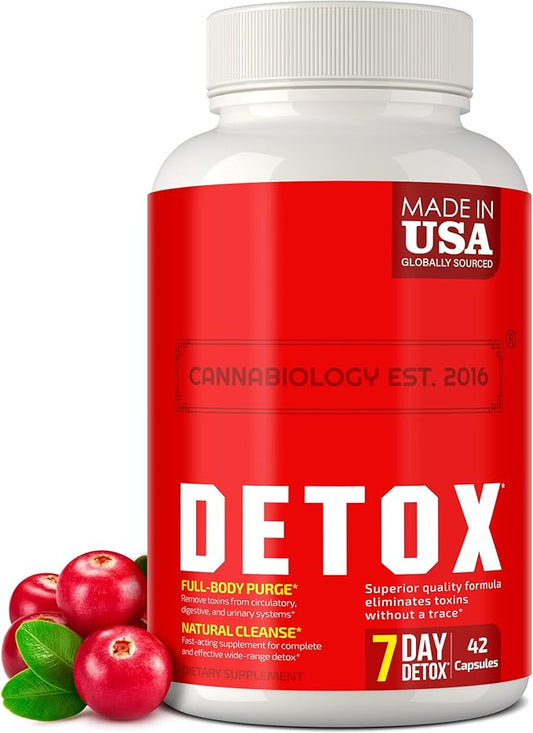 CANNABIOLOGY EST. 2016 Complete Body Cleanse - Natural, Healthy Cleansing Support for Liver, Urinary Tract, Kidney, Digestive System - Made in United States - 42 Vegan Caps