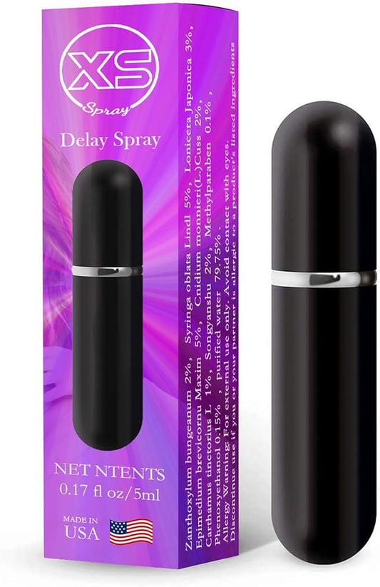 XS Spray - Enhancers - Desensitizing Delay Spray for Men clinically Proven to Help You Last Longer in Bed - Delay Without Losing Pleasure - Delay Sprayer, 5ml