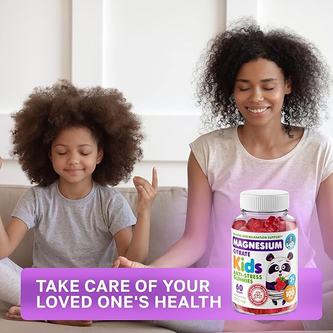 DR. MORITZ Sugar-Free Calm Magnesium Gummies for Kids and Adults - Kids Magnesium Gummies - Magnesium Citrate Gummies (60 Count (Pack of 1), Raspberry)