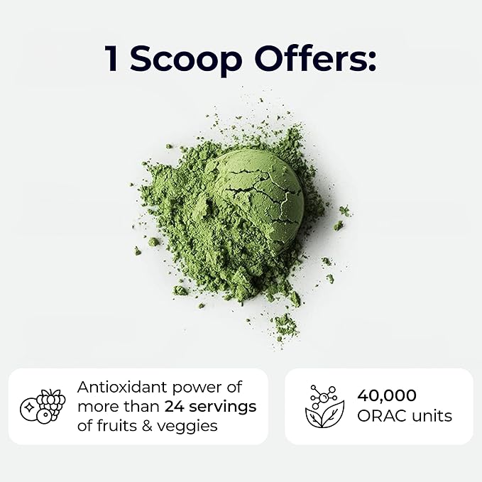 Paradise Herbs, ORAC Energy Greens Powder, Antioxidant Power of 24 Servings of Fruits & Vegetables in 1 Scoop, 120 Servings