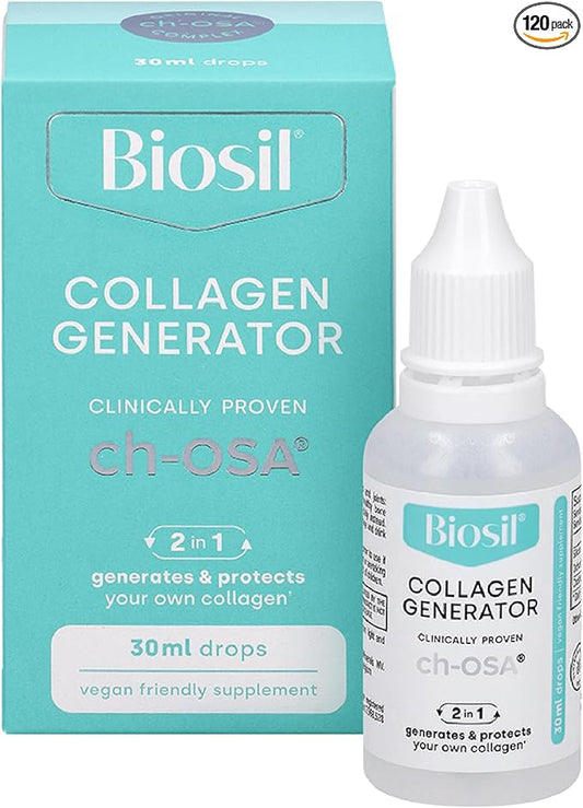 Biosil Collagen Generator - 1 fl oz Drops - with Patented ch-OSA Complex - Generates & Protects Your Own Collagen - GMO Free - 60-Day Supply