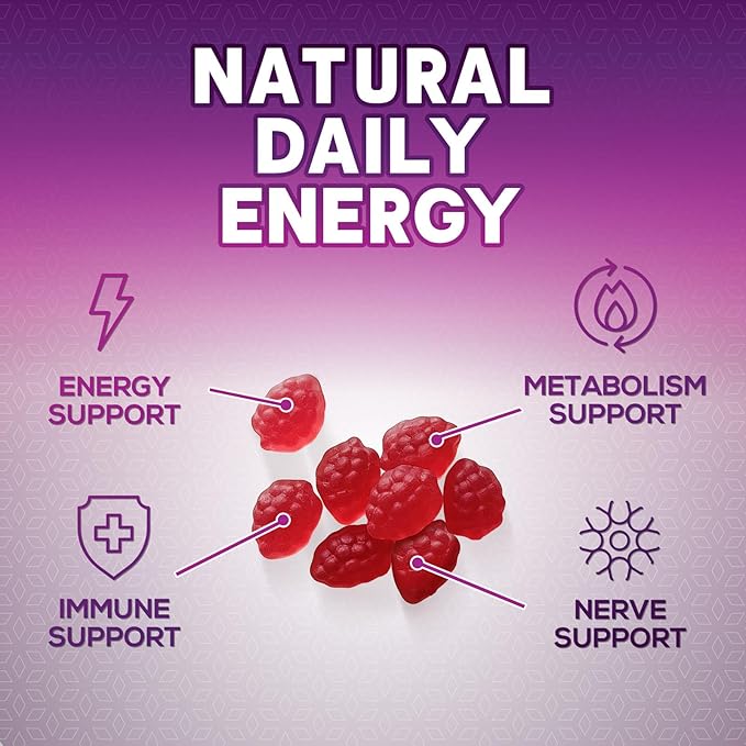 Vitamin B12 Energy Gummies - Extra Strength 4500mcg Chewable for Energy & Nervous System Health Support, B-12 Complex Gummy Vitamin for Women, Men, Kids - Non-GMO, Vegan, Berry Flavor - 120 Gummies