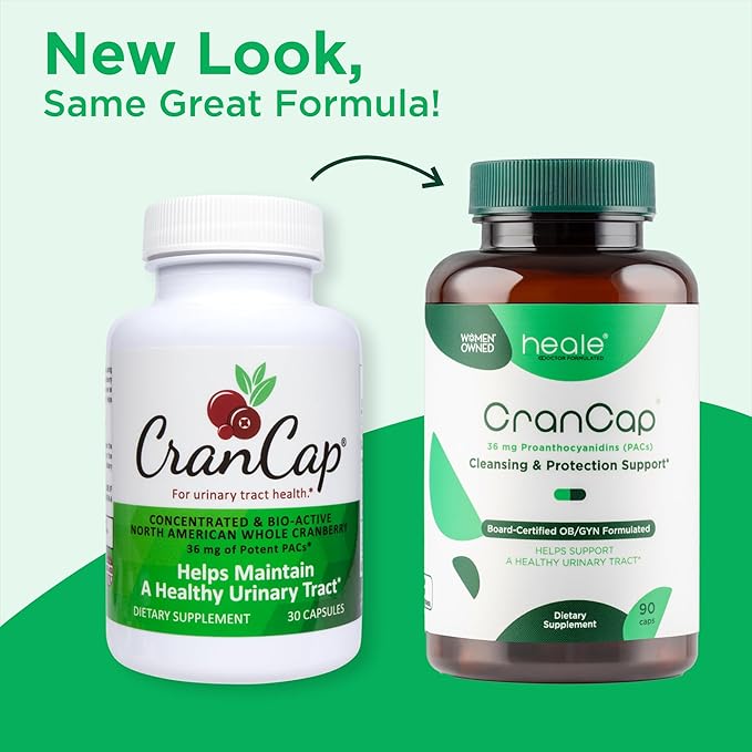 Cranberry Pills - Urinary Tract Health Cranberry Supplement - 36mg of Potent PACs - Non GMO, Vegan, Gluten Free - by Heale - 90 Capsules