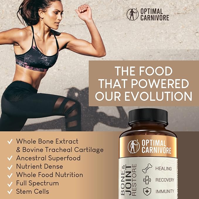 Grass Fed Bone Marrow Supplement & Bovine Tracheal Cartilage, Bone Restore & Joint Health Supplement, Joint Support Supplement, Bone Strength and Bone Fracture Supplement