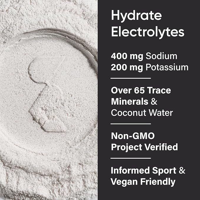 Sports Research Hydrate Electrolytes Powder Packets - Sugar-Free & Naturally Flavored with Vitamins, Minerals, and Coconut Water - Supports Hydration - 16 Packets - Raspberry Lemonade
