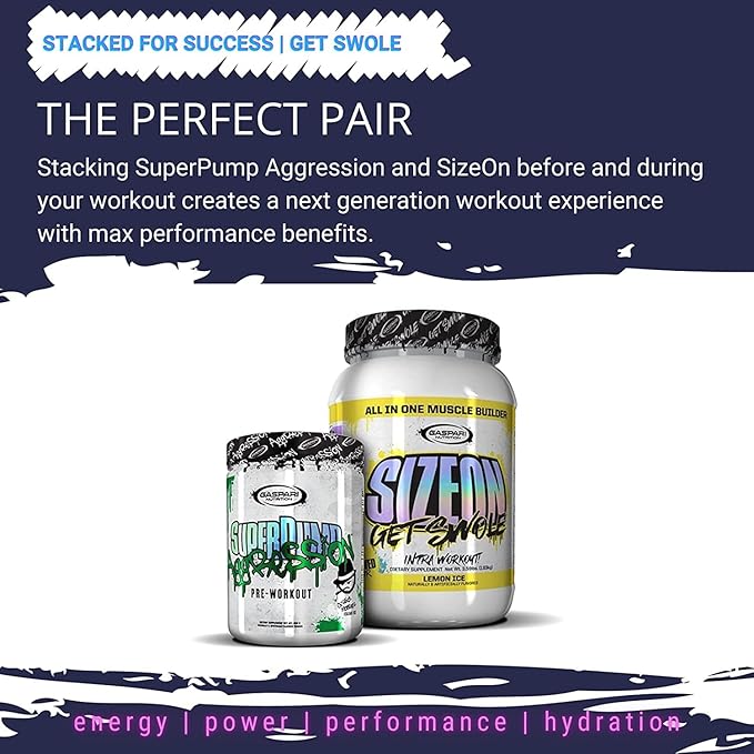 Gaspari Nutrition SizeOn, The Ultimate Hybrid Intra-Workout Amino Acid & Creatine Formula, Increased Muscle Volume & Muscle Recovery (3.59 Pound, Grape Cooler)