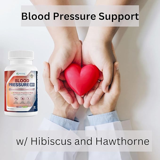 Blood Pressure 911 Premium Supplement - BP Support Pills. 2 Pack