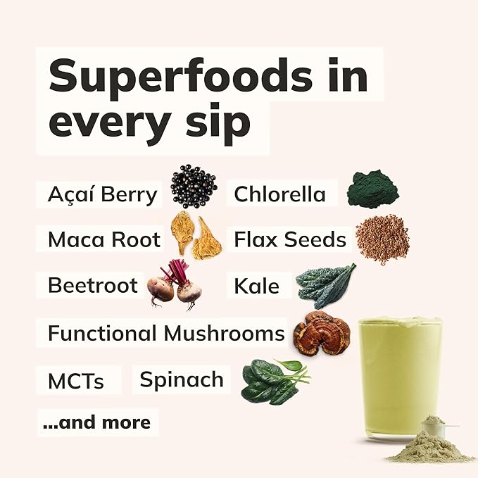 Ka’Chava All-In-One Nutrition Shake Blend, 85+ Superfoods & Nutrients, Meal Replacement, Greens Plant-Based Superfood Powder Protein Drink, Digestive Enzymes & Probiotics, Vegan Dairy Gluten Free, 2lb
