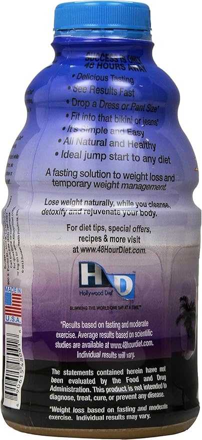 48-Hour Miracle Fruit Juice Cleanse Diet 1-Pack, Detox Cleanse for Weight Loss & Rejuvenation, Food Replacement, Fast Acting Diet, Delicious & Tasty Formula, 32 Fl. Oz.