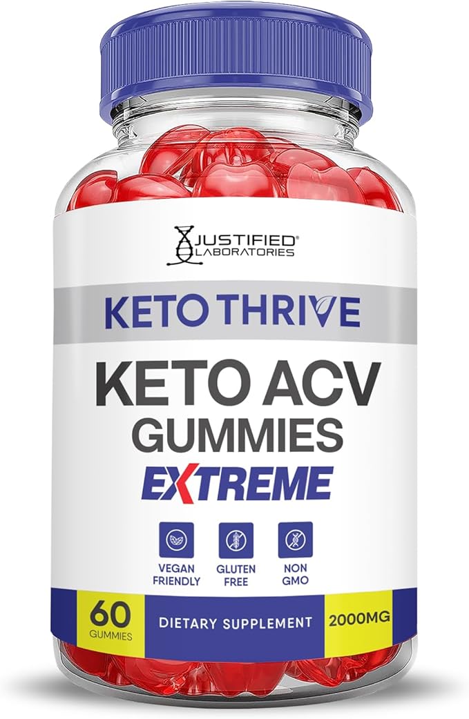 (10 Pack) Keto Thrive Keto ACV Gummies Extreme 2000MG Keto Thrive Keto Gummies Apple Cider Vinegar Formulated with Pomegranate Beet Juice Powder B12 Vegan Non GMO 600 Gummys