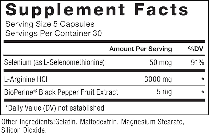 Force Factor L-Arginine, Nitric Oxide Supplement with BioPerine to Help Build Muscle & Support Stronger Blood Flow, Circulation, Nutrient Delivery, & Pumps, L-Arginine 3000mg, 150 Count (Pack of 2)