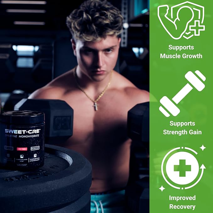 Creatine Monohydrate – 5g Creatine Monohydrate Powder – Advanced Creatine for Women and Men – Bulk Supplements Creatine – Delicious Fruit Punch Flavor – 9.8oz (40 Servings, Sour Apple)