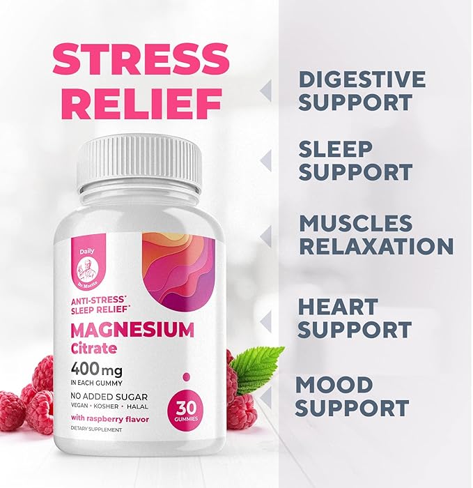 DR. MORITZ Magnesium Gummies Sugar-Free - Calm Magnesium Gummies Supplement for Children, Sugar-Free Magnesium Calm Chews for Kids & Adults (30 Count)