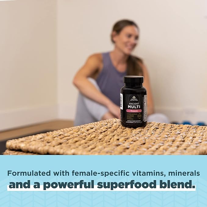 Ancient Nutrition Multivitamin for Women, Multi Women's, Vitamin D, C, B12, Zinc, Magnesium, Supports Healthy Immune System and Bone Health, 90 Ct