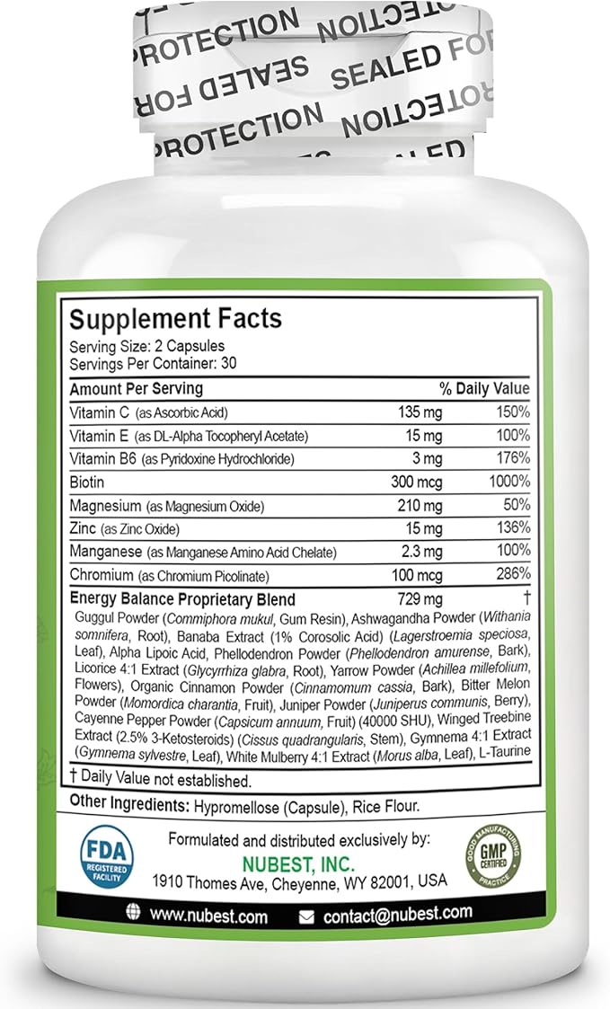 NuBest Blood Sugar - Support Healthy Blood Sugar with Premium Formula Bitter Melon, Ashwagandha, Cinnamon, Chromium, Magnesium, Vitamins, Alpha Lipoic Acid, Cayenne Pepper - Pack 1