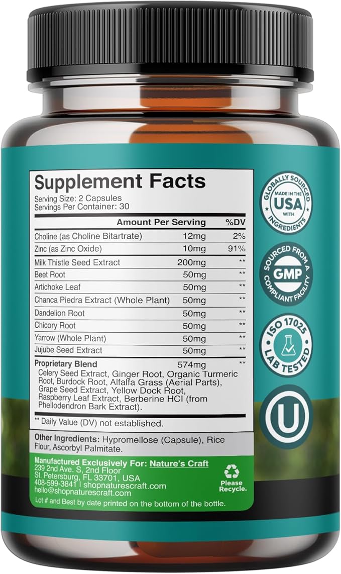Liver Cleanse Detox & Repair Formula - Herbal Liver Support Supplement with Milk Thistle Turmeric Dandelion Root & Artichoke Extract for Liver Health - Silymarin Milk Thistle Liver Detox Capsules 2pk