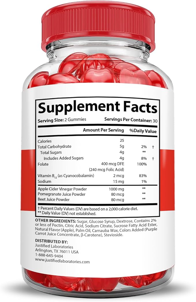 (10 Pack) Rapid Lean ACV Gummies Advanced Formula 1000MG Rapid Lean Gummies Apple Cider Vinegar Formulated with Pomegranate Beet Juice Powder B12 Vegan Non GMO 600 Gummys